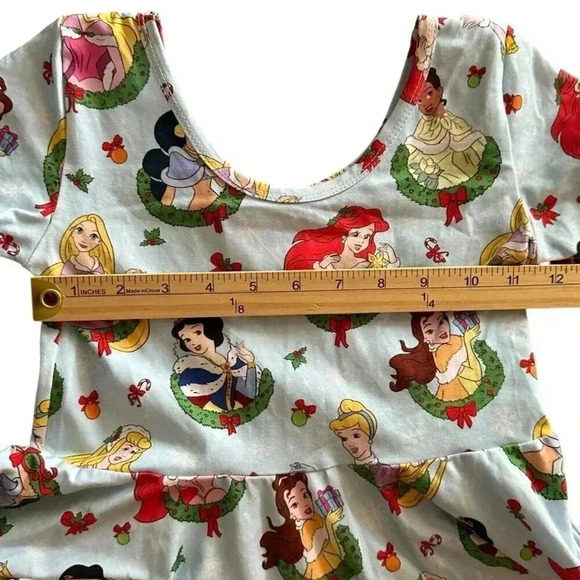 Wild Rich Kids dress twirl disney princess rare christmas print youth size 11/12 - Picture 8 of 10